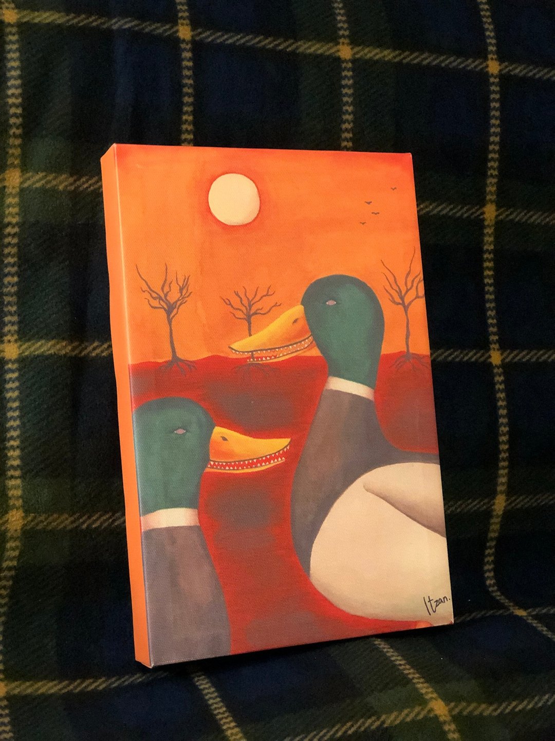 咯咯咯咯咯//无框画 - 海报/装饰画/版画 - 棉．麻 橘色