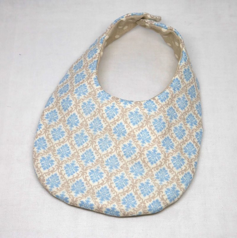 Japanese Handmade 8-layer- gauze Baby Bib - 围嘴/口水巾 - 棉．麻 蓝色