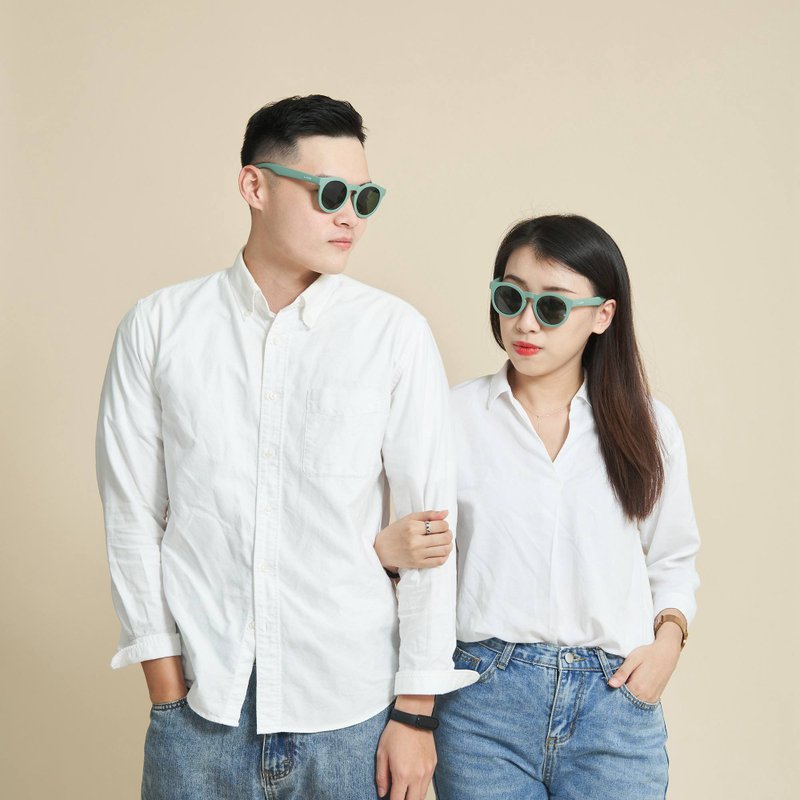 小渔镜-回收渔网太阳眼镜│Round-成人款/椰子绿 - 墨镜 - 其他材质 