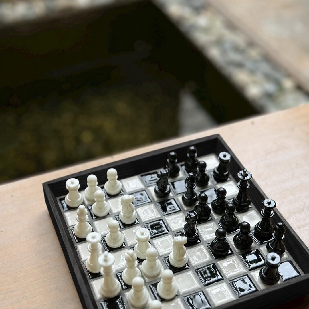 台湾马赛克 经典西洋棋 手作棋盘/托盘 - 收纳用品 - 木头 多色