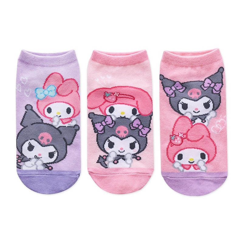 【ONEDER旺达】三丽鸥酷洛米&美乐蒂直版袜 台湾制童袜 亲子袜 - 袜子 - 其他材质 