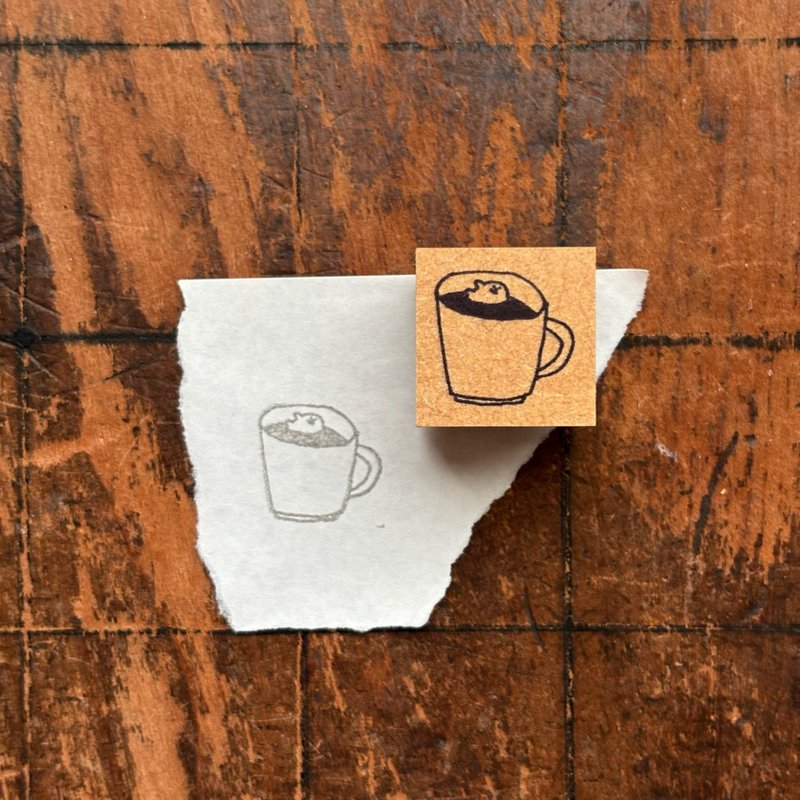 Spica 小庭手作・muu 酱印章 / in 咖啡 - 印章/印台 - 橡胶 卡其色