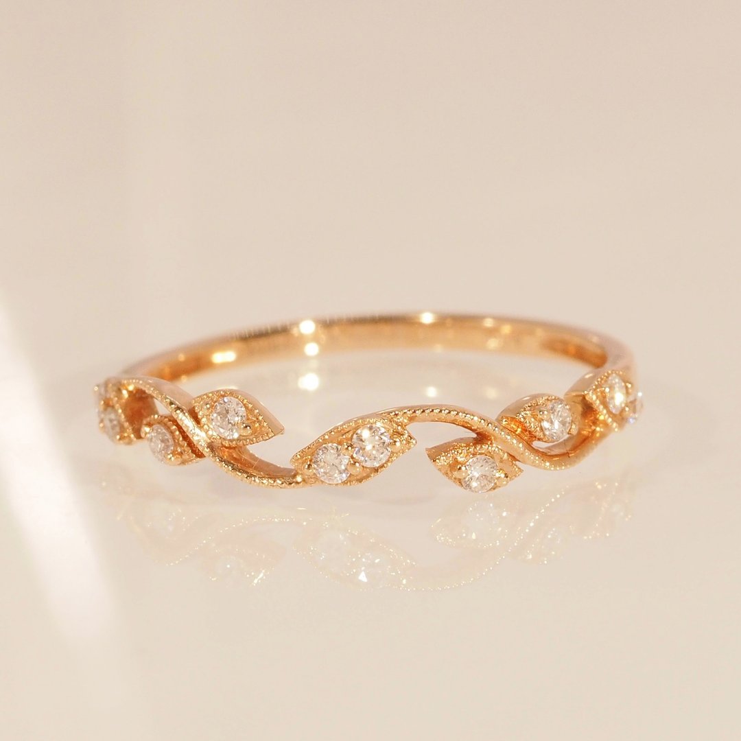 18K金钻石藤戒指 The Diamond Vine Ring in Roseate - 戒指 - 贵金属 