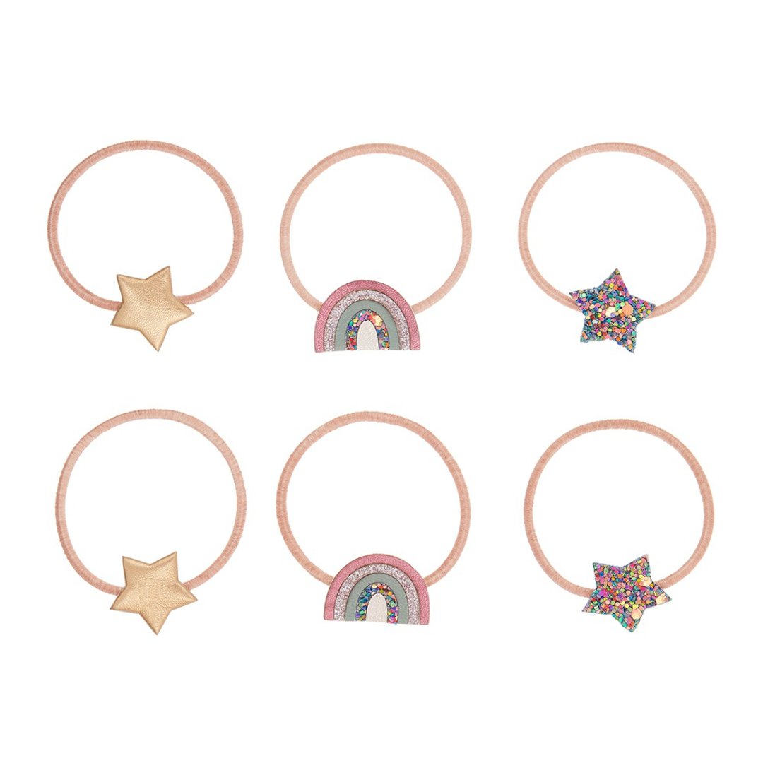 英国Mimi &amp; Lula AW22_美好世界-彩虹星星发束6入 - 婴儿饰品 - 聚酯纤维 