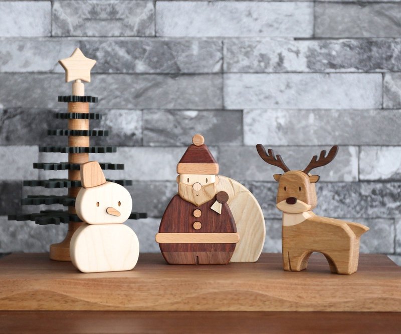 旭川工艺 Sasaki工艺 Woody Xmas - 摆饰 - 木头 咖啡色