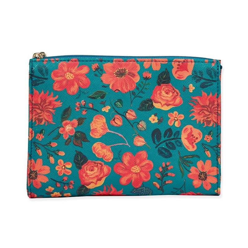 7321 Design 彩绘涂鸦皮革拉链化妆包-NL松绿石花园,73D86977 - 化妆包/杂物包 - 人造皮革 绿色