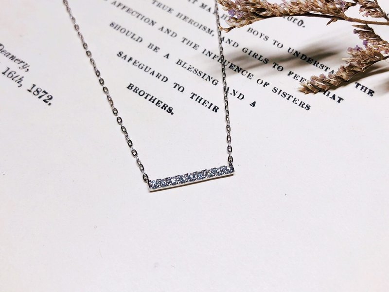 【Jewelry Ya 茱丽叶】简约闪耀 - 排钻设计 - 14K 白K金 钻链 - 项链 - 钻石 