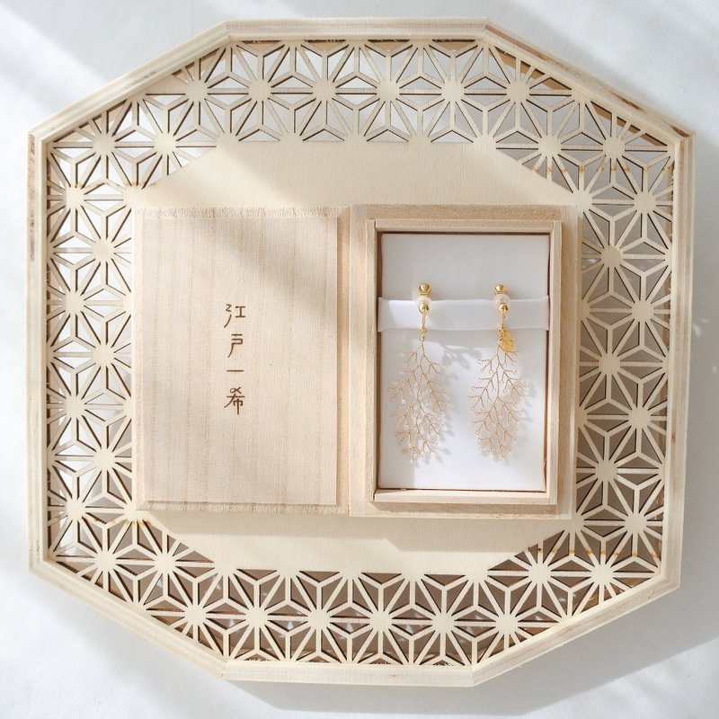 Aoshigure (Large) – Matte Type　wire accessory - 耳环/耳夹 - 其他金属 白色