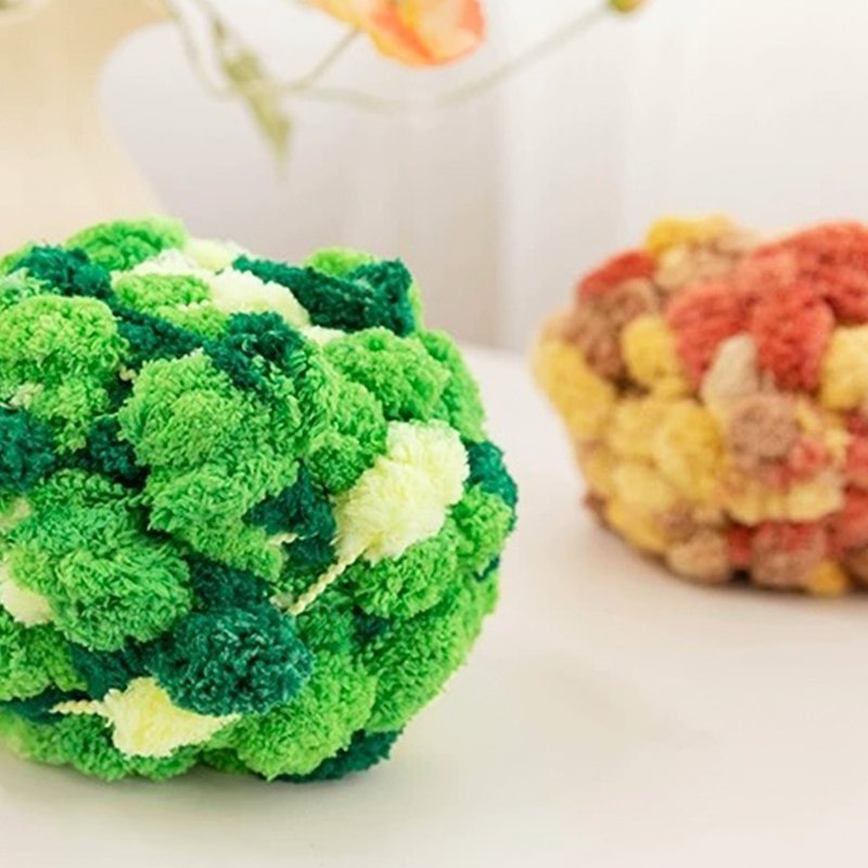 毛球纱线每团100克蓬松的毛球纱线毛球纱线用于婴儿毛毯等 - 编织/刺绣/羊毛毡/裁缝 - 聚酯纤维 多色