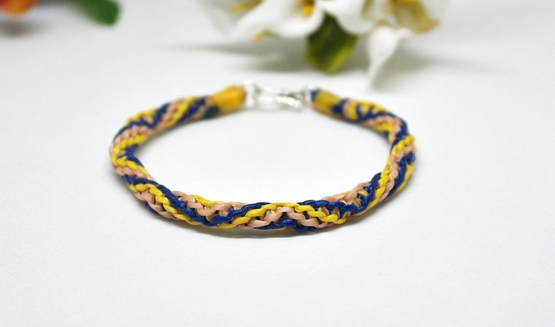 手编蚕丝蜡线素款 <星梦> //可以自选颜色// - 手链/手环 - 蜡 多色