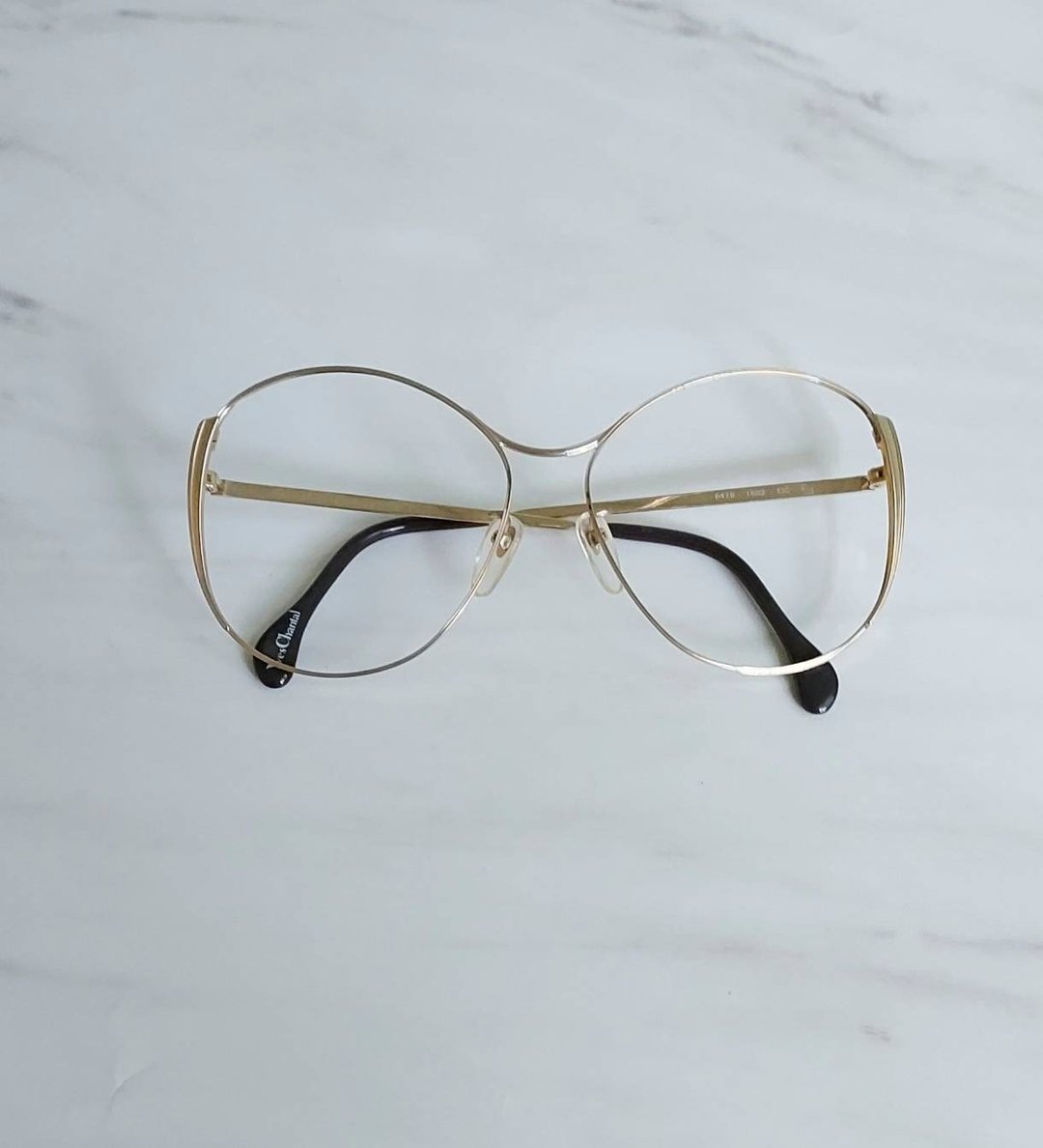 1960's Zeiss YvesChantal 西德制 亮金色大圆弧金属古董眼镜框 - 眼镜/眼镜框 - 其他金属 金色