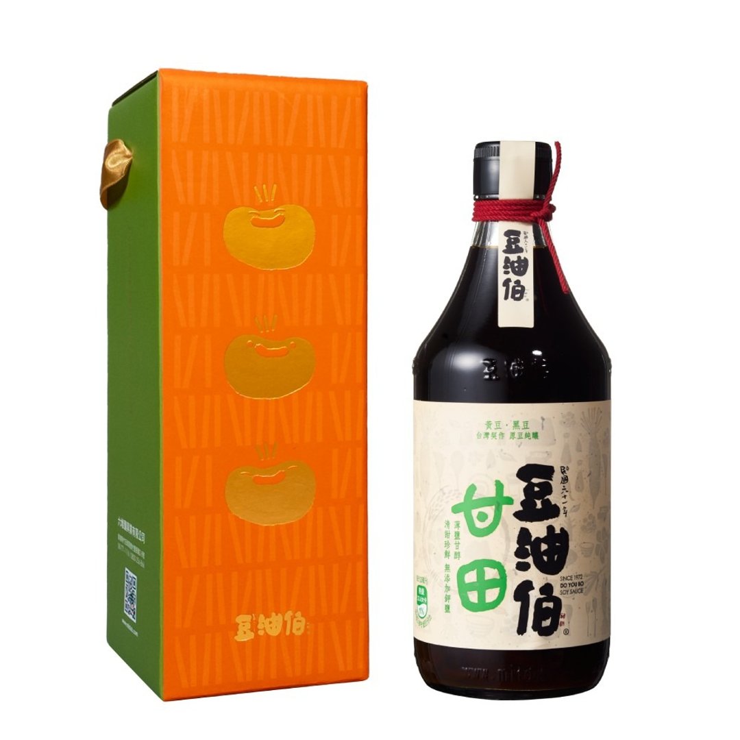 【豆油伯】甘田酿造酱油 500ml(薄盐酱油) 中秋礼盒 (送礼自用皆宜) - 酱料/调味料 - 玻璃 