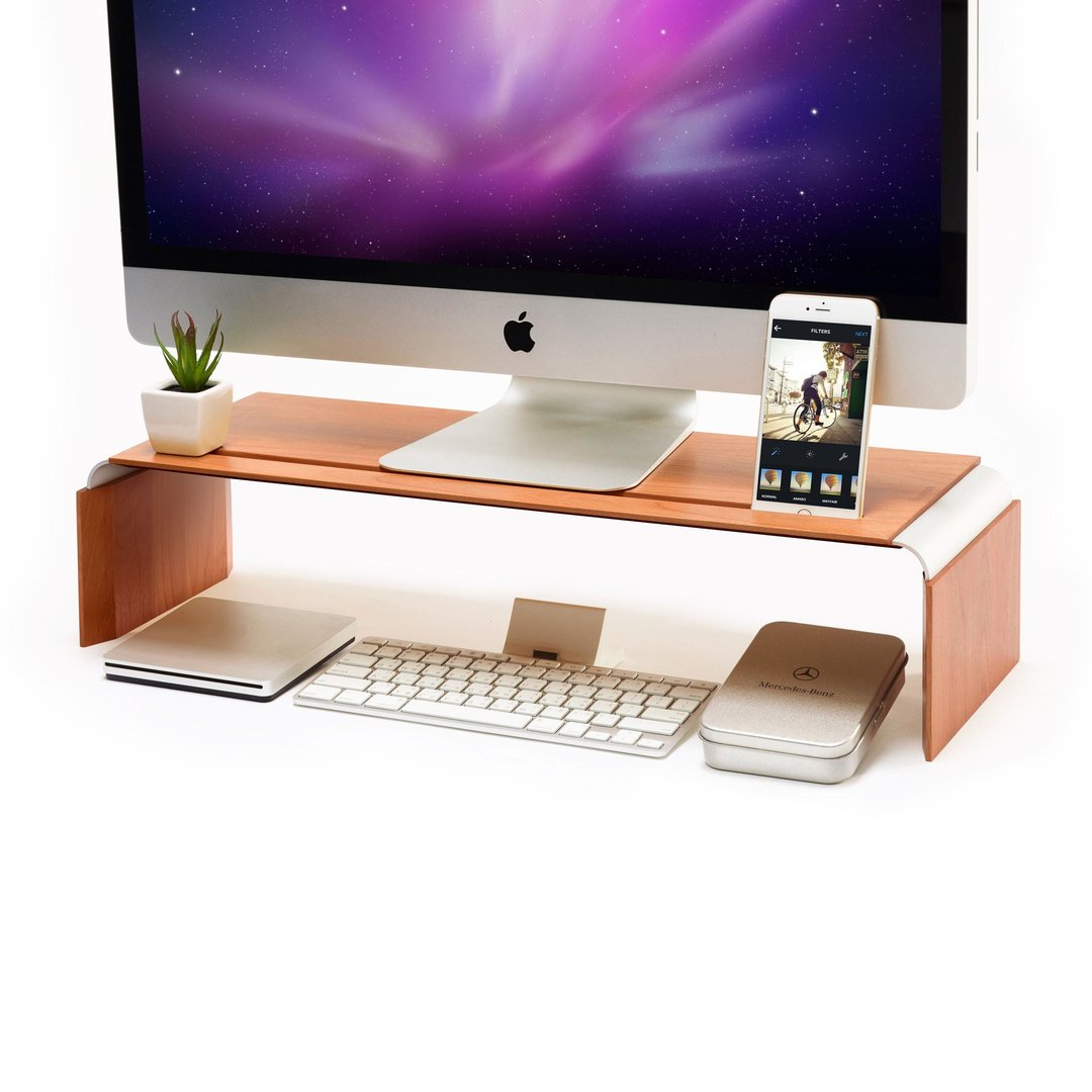 Bestmade Stand 3 原木屏幕架。柚木色 - 其他家具 - 木头 咖啡色