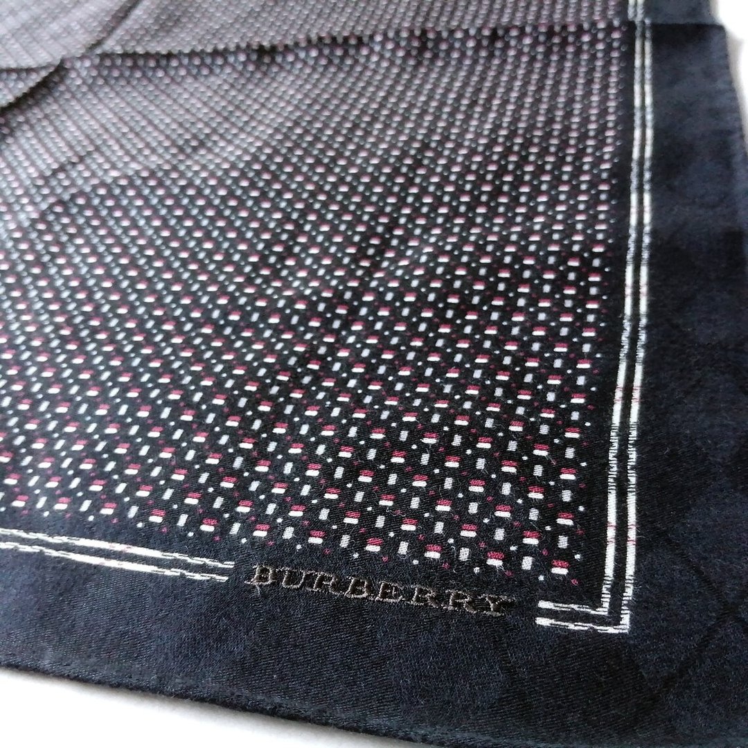 Burberry Vintage Handkerchief Holiday Gift for Him 20.5 x 20.5 inches - 丝巾 - 棉 黑色