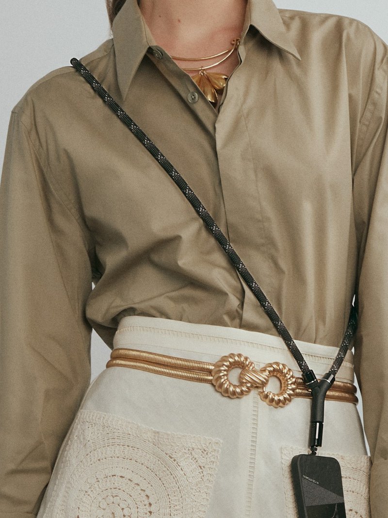 Yoggle Pro2 手机侧背带 可换绳【原创设计】黑色 The Nolan - 挂绳/吊绳 - 棉．麻 黑色