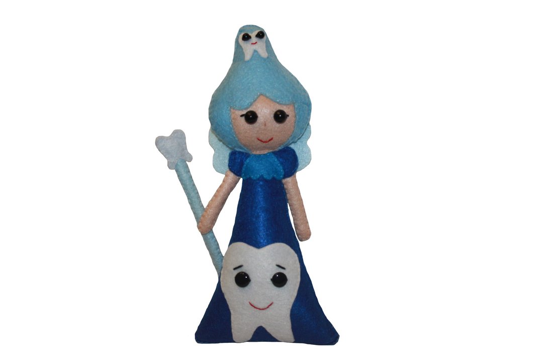 Tooth Fairy Pattern,PDF, Felt Pattern Tooth Fairy, Best birthday gifts for girls - 编织/刺绣/羊毛毡/裁缝 - 其他材质 白色