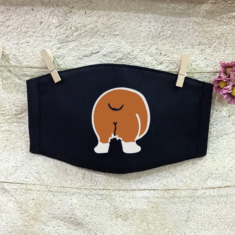 反光口罩  柯基屁屁 - 口罩 - 棉．麻 多色