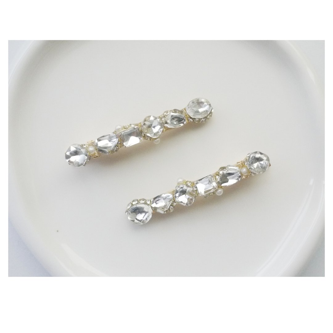 晶透宝石发夹 | 鸭嘴夹 | hair clip - 发饰 - 其他材质 透明