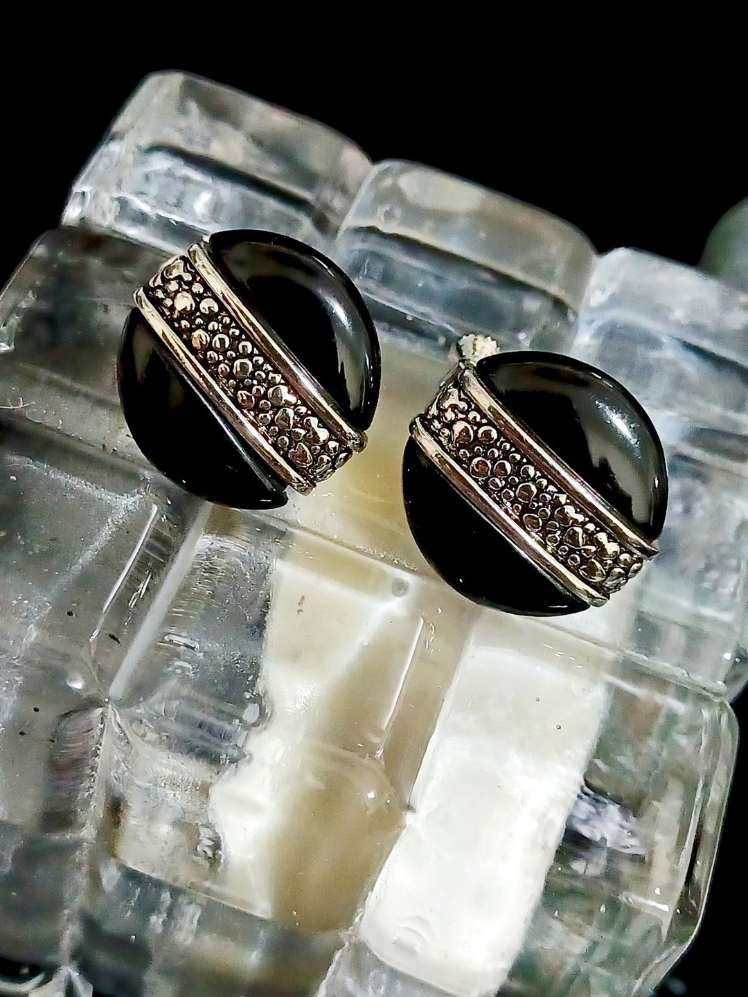 vintage jewelry  古董夹式耳环 星河 - 耳环/耳夹 - 其他金属 