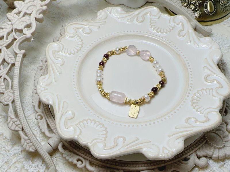 -七月七日晴-天然水晶黄铜手链 - 手链/手环 - 铜/黄铜 