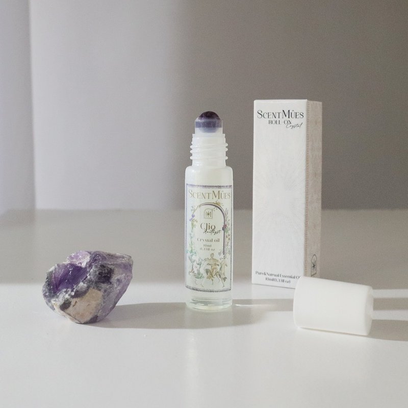 Clio紫水晶植萃能量油/10ml 天然水晶 智慧&贵人 清晰思绪 包容力 - 香薰/精油/线香 - 水晶 紫色