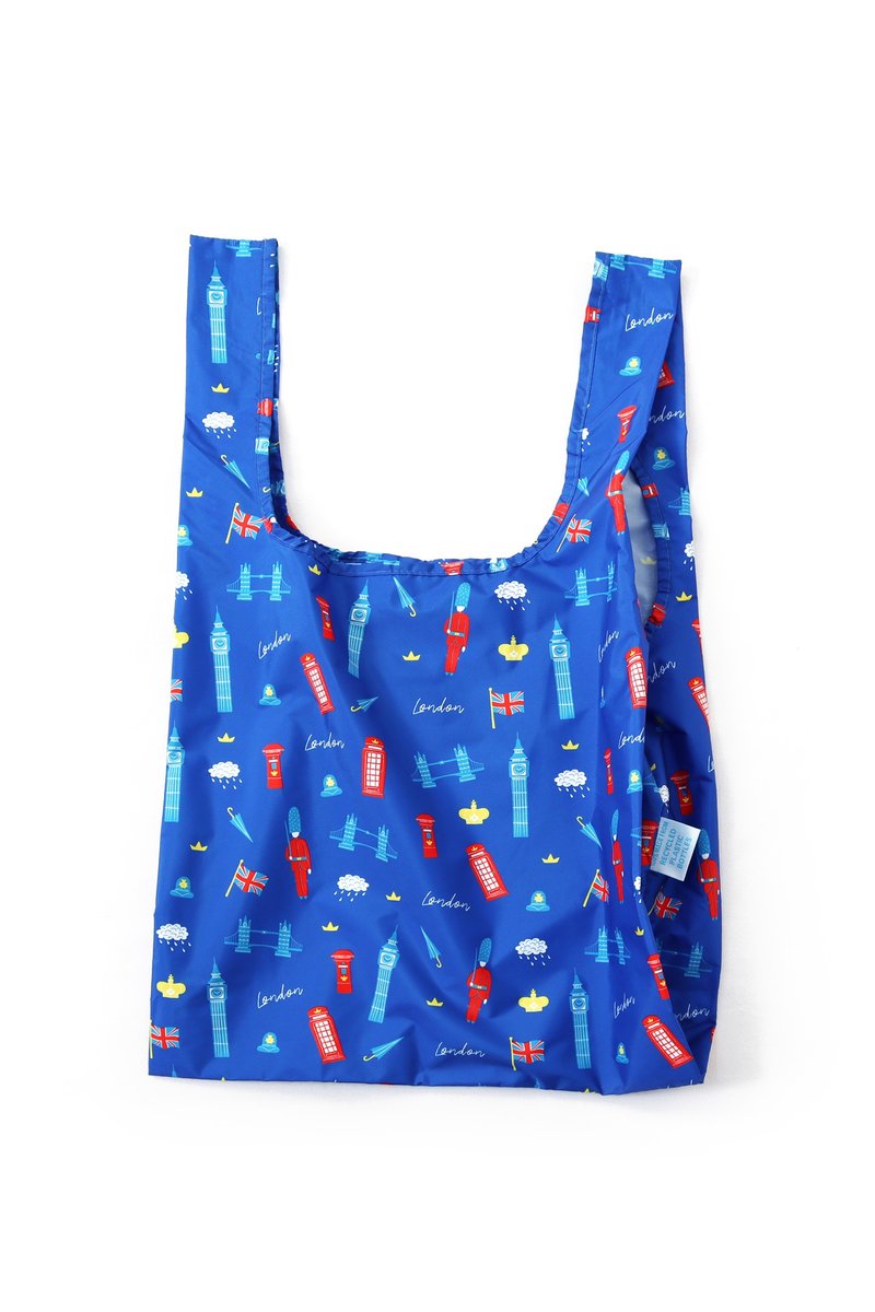 英国Kind Bag-环保收纳购物袋-中-伦敦 - 手提包/手提袋 - 防水材质 蓝色