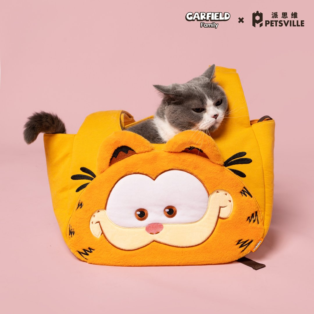 【Petsville派思维x加菲猫】宠物背包系列(共5款) 宠物外出包 - 外出包 - 其他材质 橘色
