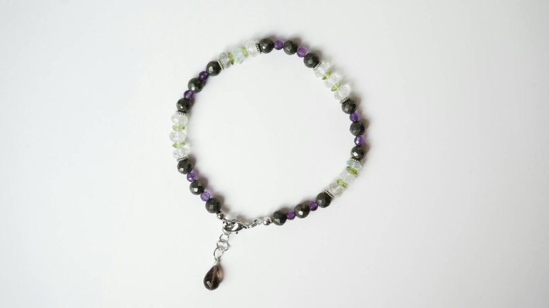 【翠绿】  手作 X 天然石手环 - 耳环/耳夹 - 其他金属 