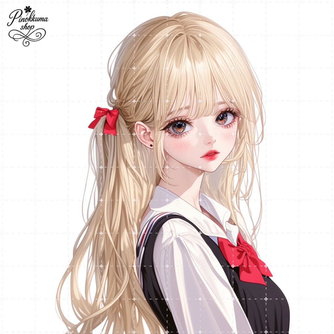 1款 pinokkumashop 拼贴素材 人物贴纸 女孩贴纸 - 贴纸 - 纸 