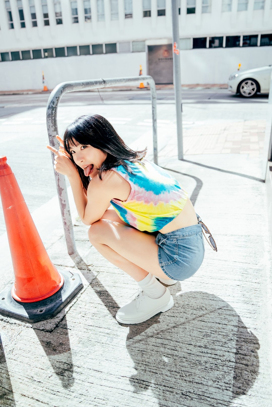 Crop top 短身背心Tie Dyed - 女装背心 - 棉 多色