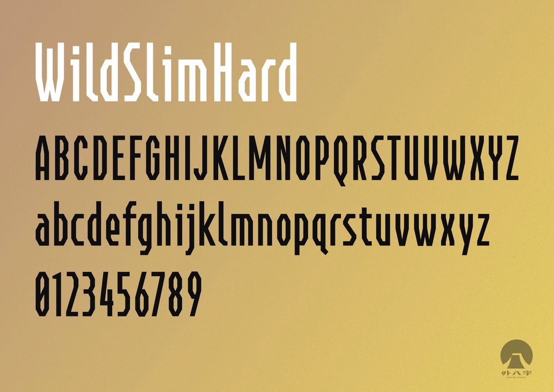 原创英文字体 WildSlim-Hard ( Opentype 格式 ) - 字体设计 - 其他材质 