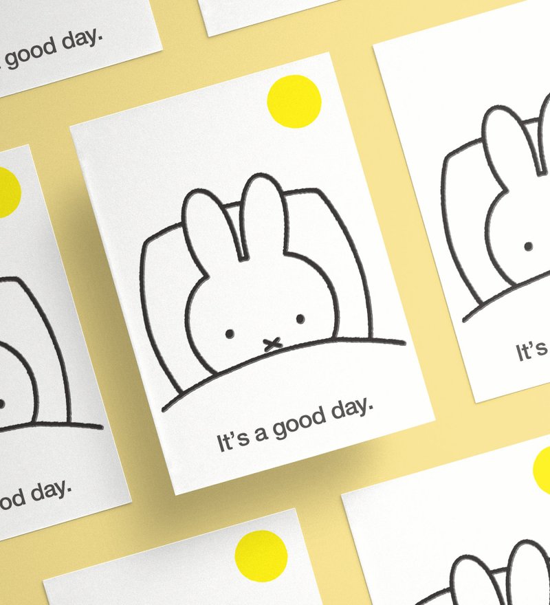 【Pinkoi x miffy】米飞兔 Miffy文具系列 厚卡明信片太阳 - 卡片/明信片 - 纸 黄色
