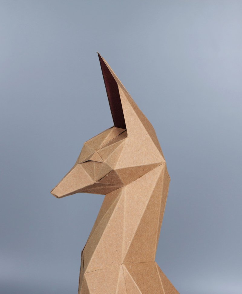 壁挂/摆件-空想博物小狐狸KYOKUZOU（成品） - 摆饰 - 纸 卡其色