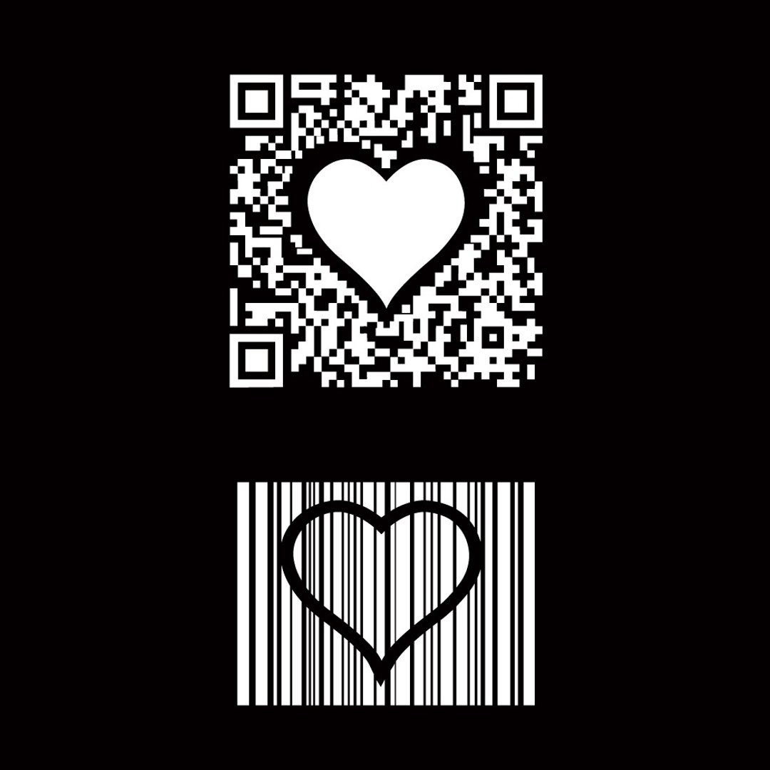 QR CODE 条码 爱心 反光贴纸 机车贴纸 汽车贴纸 车贴 透明底 - 贴纸 - 防水材质 