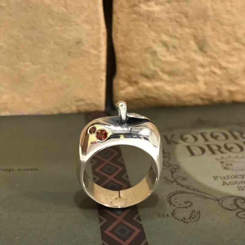 ring apple - 戒指 - 纯银 银色