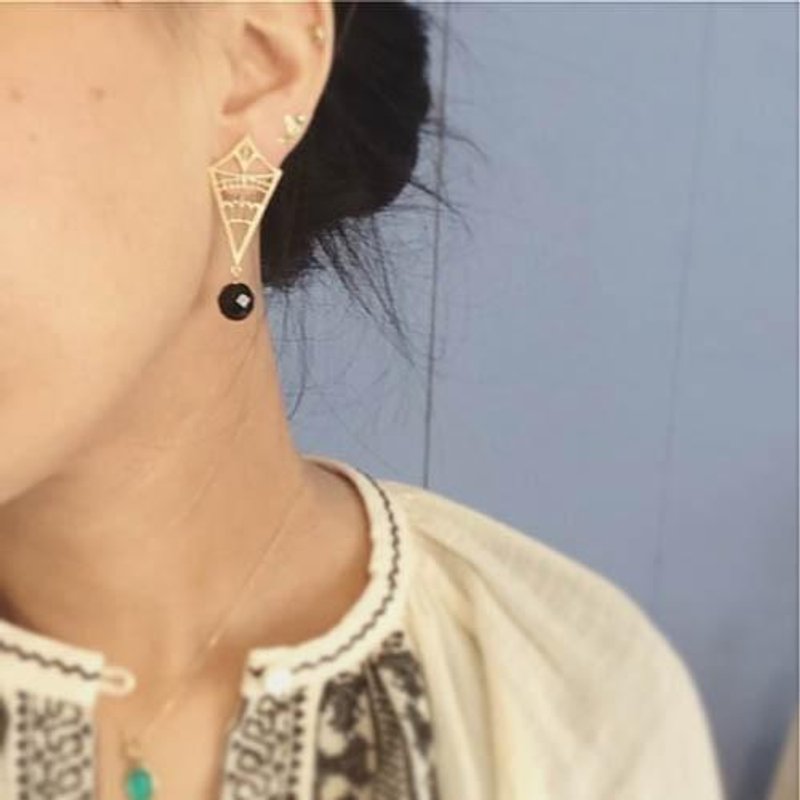 ishtar earrings (Clip-On) [FP238] - 耳环/耳夹 - 其他金属 金色