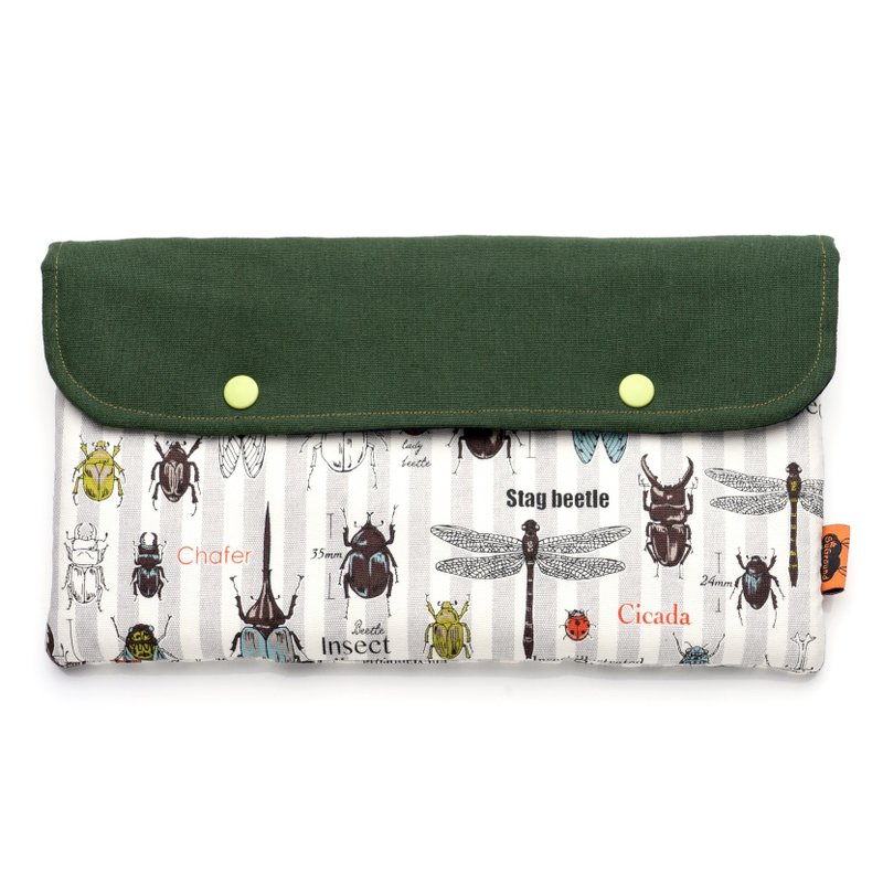 【SuGround。曙光】Switch保护包-夏日进行曲 - 手拿包 - 棉．麻 绿色