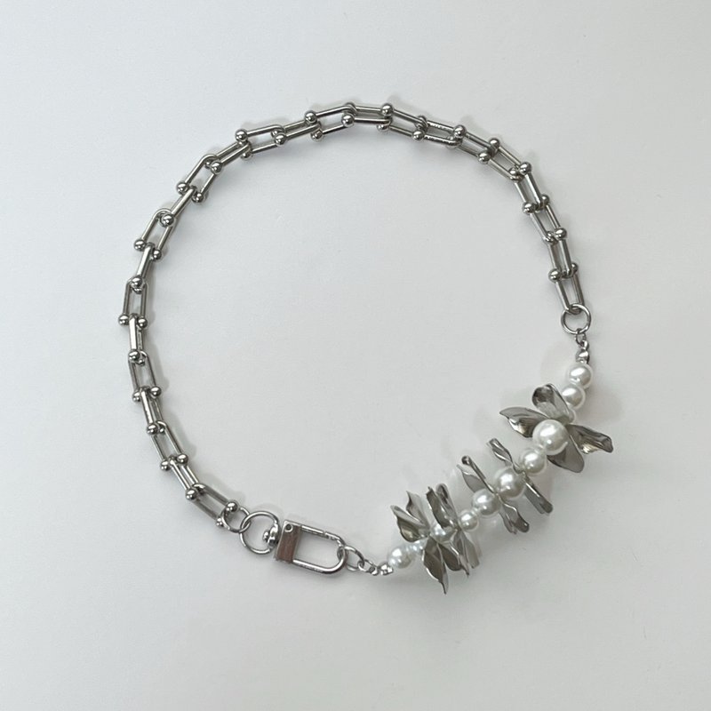 链条项链 项链银花痴独特的 choker 珍珠项链 - 项链 - 其他材质 