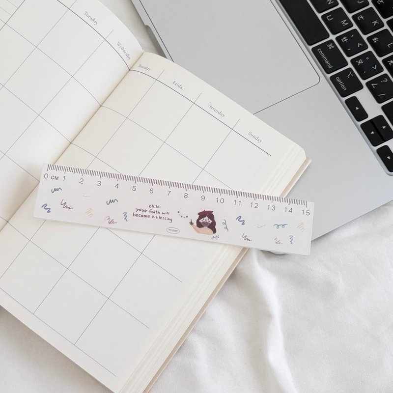 JIN CHA GOD- 直尺 超可爱耶稣画家插画直尺/基督/福音/幸福小组 - 其他 - 塑料 