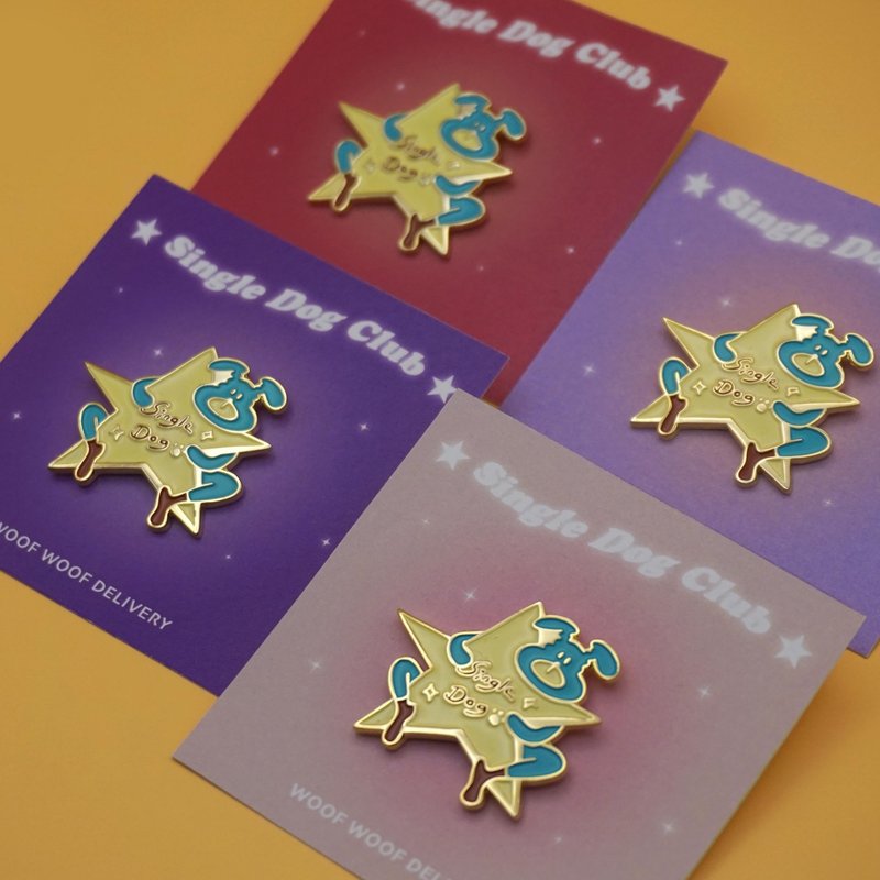 单身狗金属徽章 - 徽章/别针 - 其他金属 多色