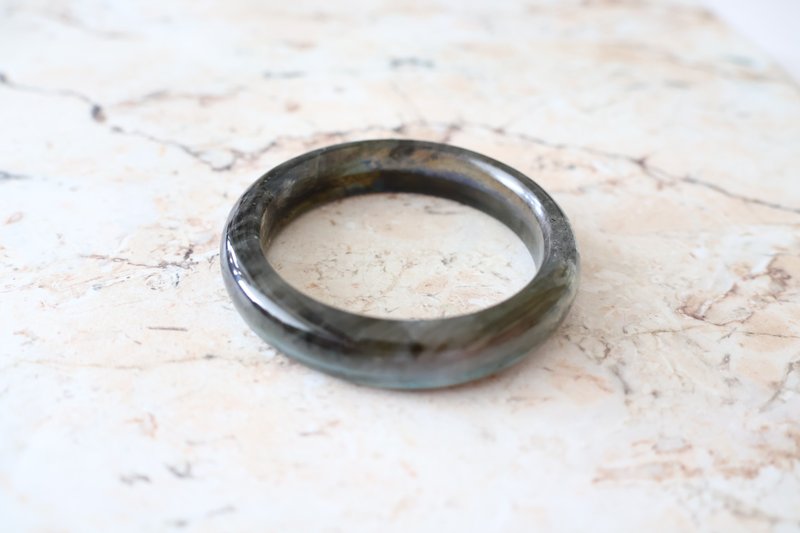 Journal-星轨 天然拉长石(马达加斯加料)极品玻璃体星环蓝光手镯 - 手链/手环 - 宝石 