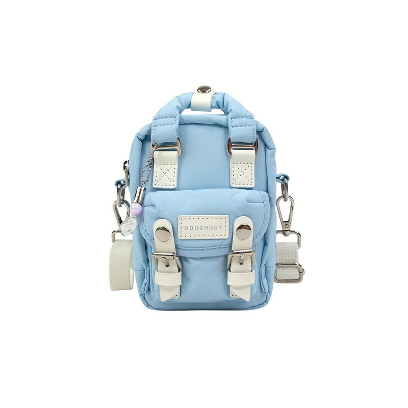 【DOUGHNUT】6.5寸 防泼水 斜背小包 马卡龙 澎澎空气包-清蓝 HZ - 侧背包/斜挎包 - 环保材料 蓝色