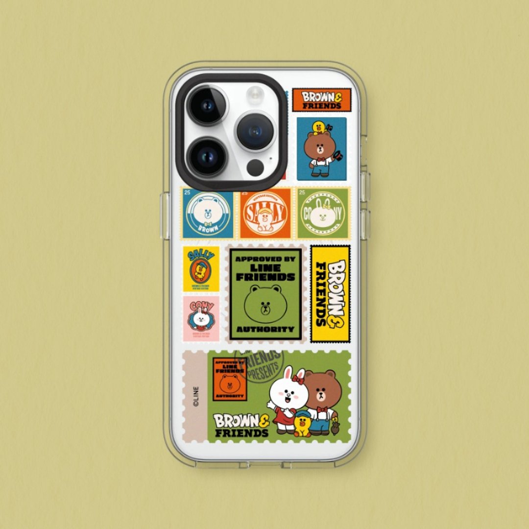 Clear透明防摔手机壳∣LINE FRIENDS/明信片邮票 for iPhone - 手机配件 - 塑料 多色