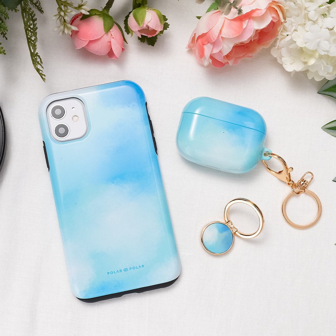 春之彩云 iPhone 18 pro/17/16/15/14/13 MagSafe 磁吸手机壳 - 手机壳/手机套 - 塑料 蓝色