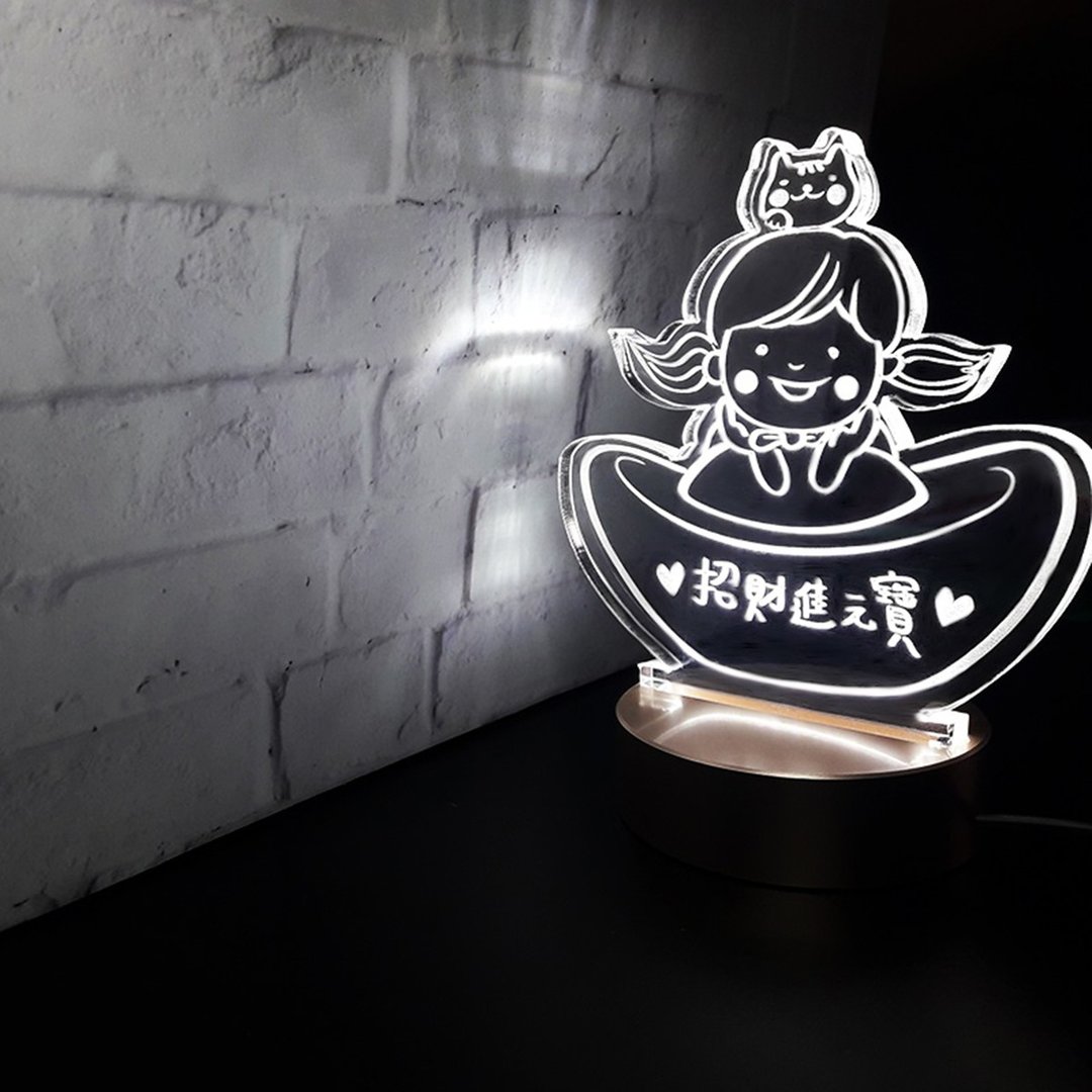 开张大吉 - 元宝赚饱饱 招财灯 - 灯具/灯饰 - 压克力 透明