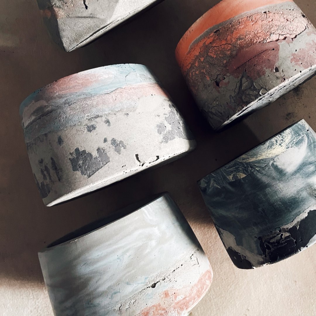 · 卖花的女鹅 手作环保泥盆 · 五款  · - 花瓶/陶器 - 水泥 