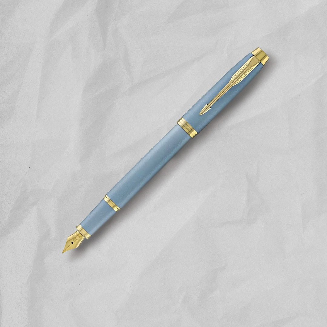 PARKER 派克 新IM金属系列 水漾蓝 钢笔 免费刻字 (原厂正货) - 钢笔 - 其他材质 蓝色