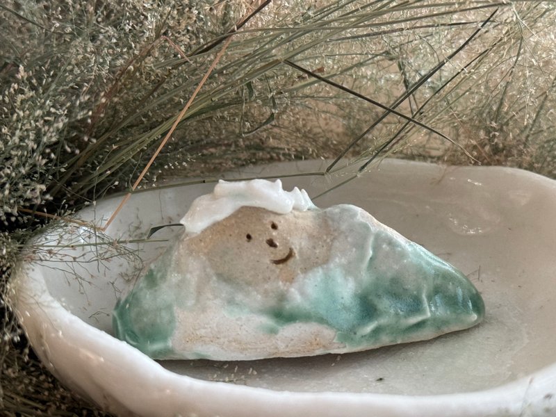 小山线香圣木盘 - 蜡烛/烛台 - 瓷 绿色