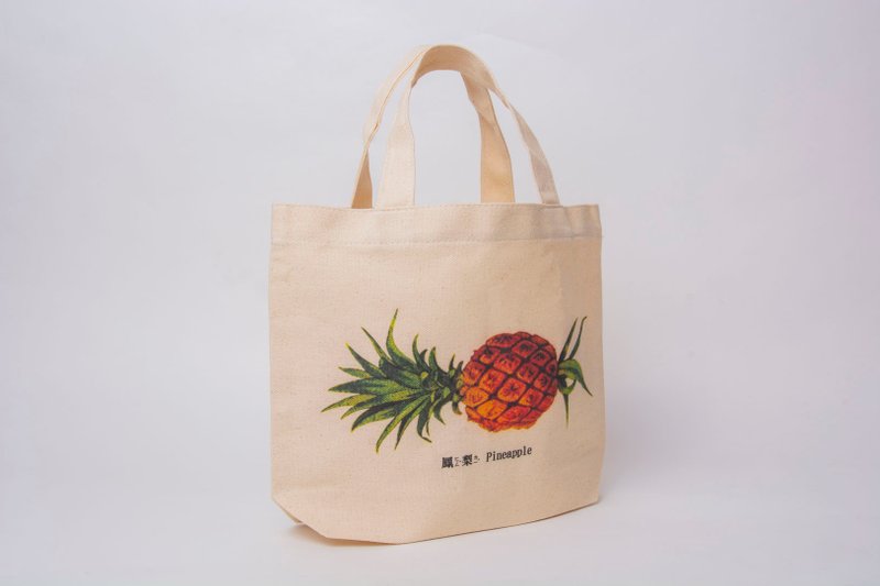 饮料提袋/小提袋 - 凤梨 Pineapple - 手提包/手提袋 - 棉．麻 卡其色