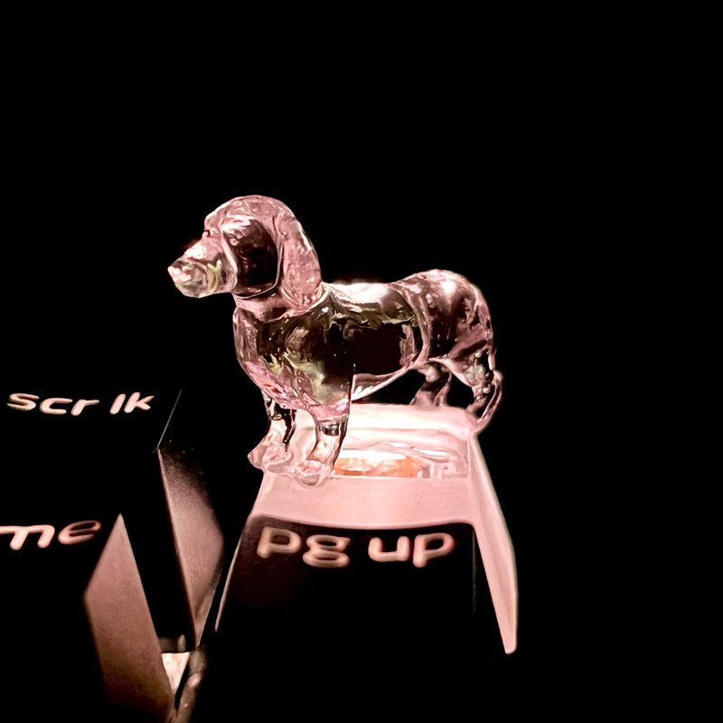 键帽, 狗, 迷你腊肠犬, 透明, 清晰, 游戏, 键盘, cherry MX - 其他 - 塑料 透明